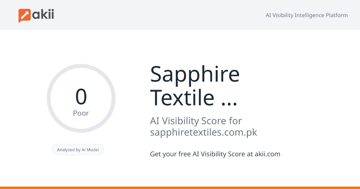 Sapphire Textile Mills AI Visibility Score