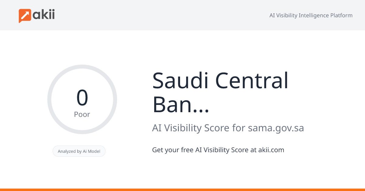 Saudi Central Bank – SAMA AI Visibility Score