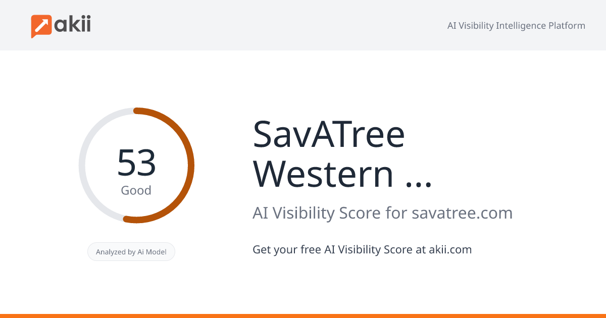 SavATree Western Region AI Visibility Score