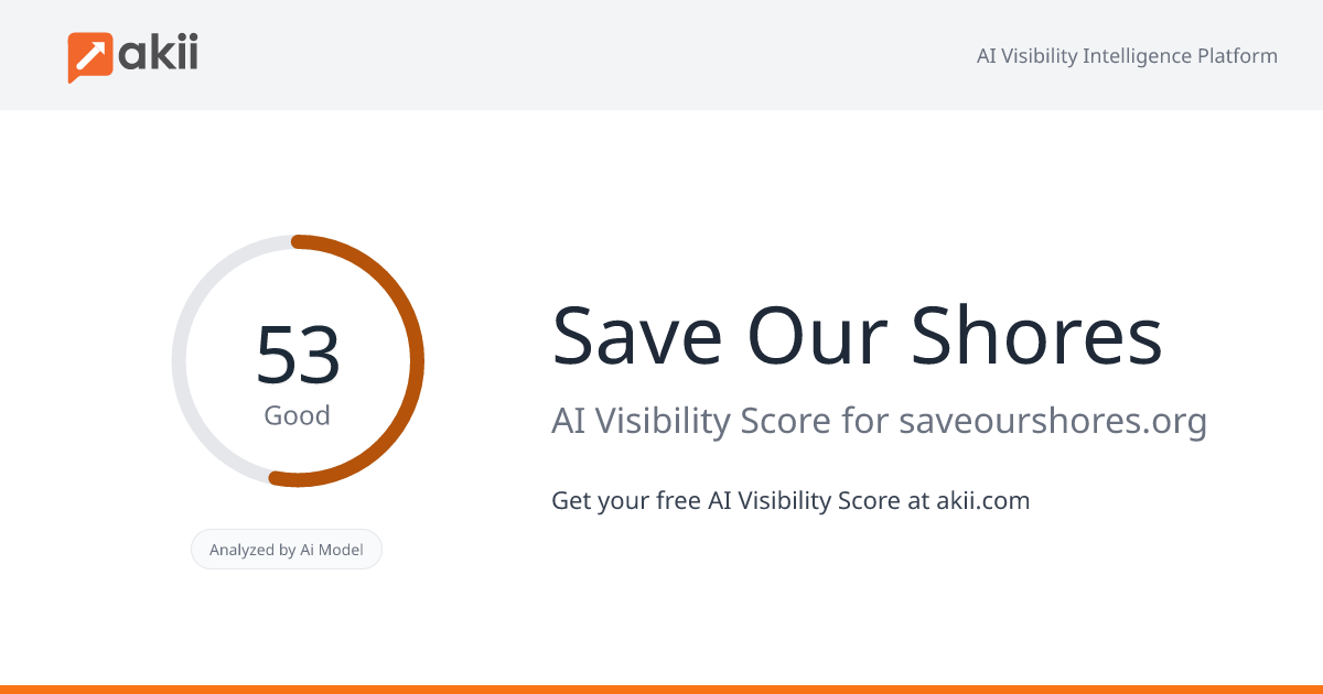 Save Our Shores AI Visibility Score