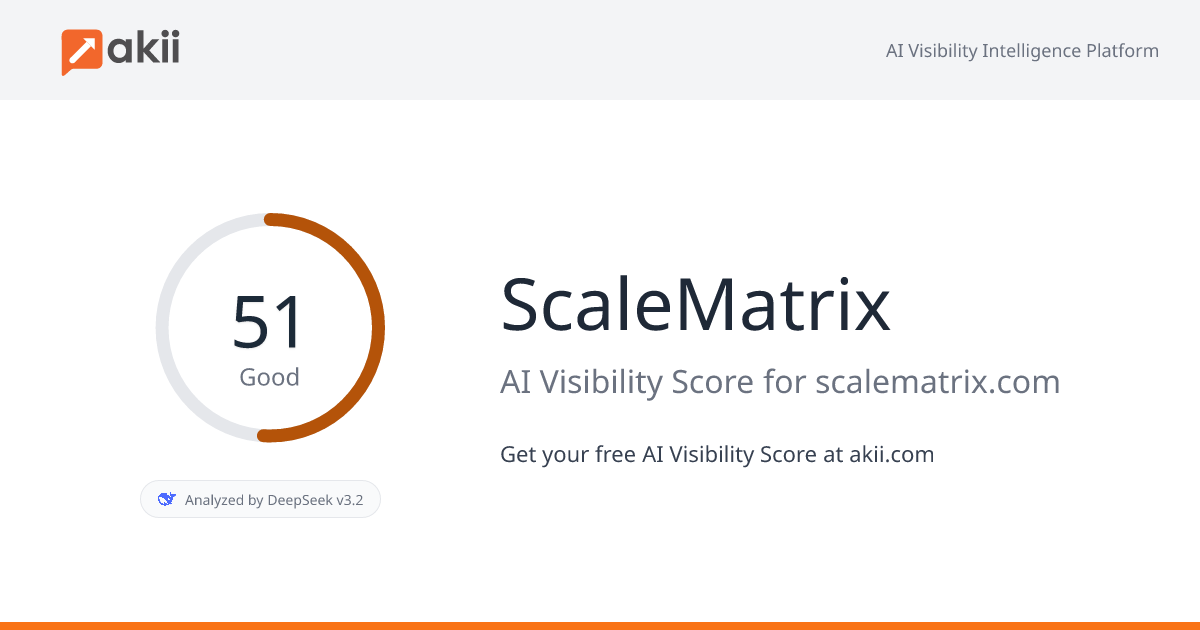 ScaleMatrix AI Visibility Score