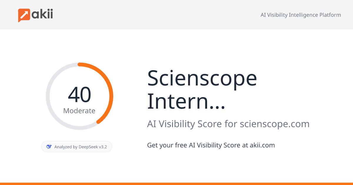 Scienscope International AI Visibility Score