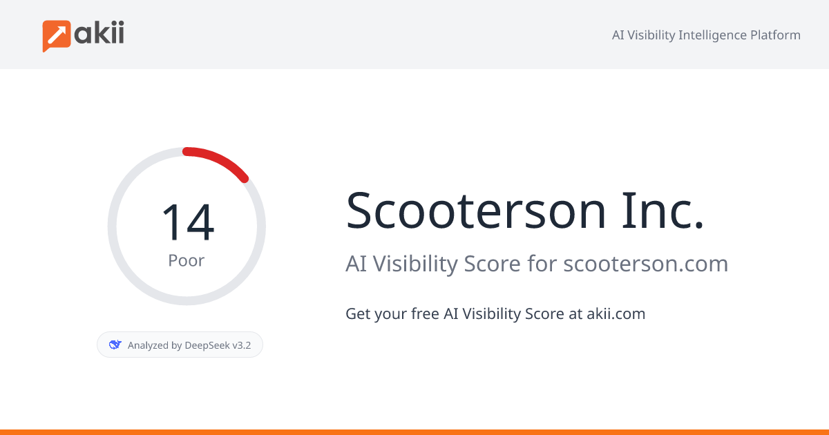 Scooterson Inc. AI Visibility Score