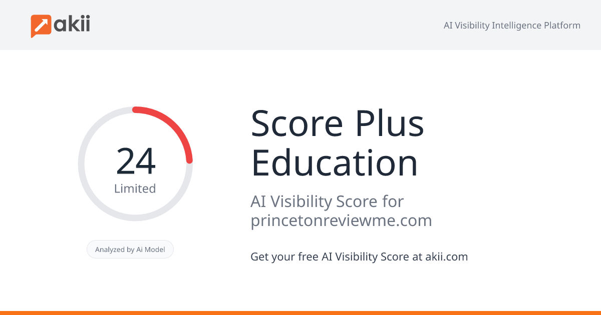 Score Plus Education AI Visibility Score