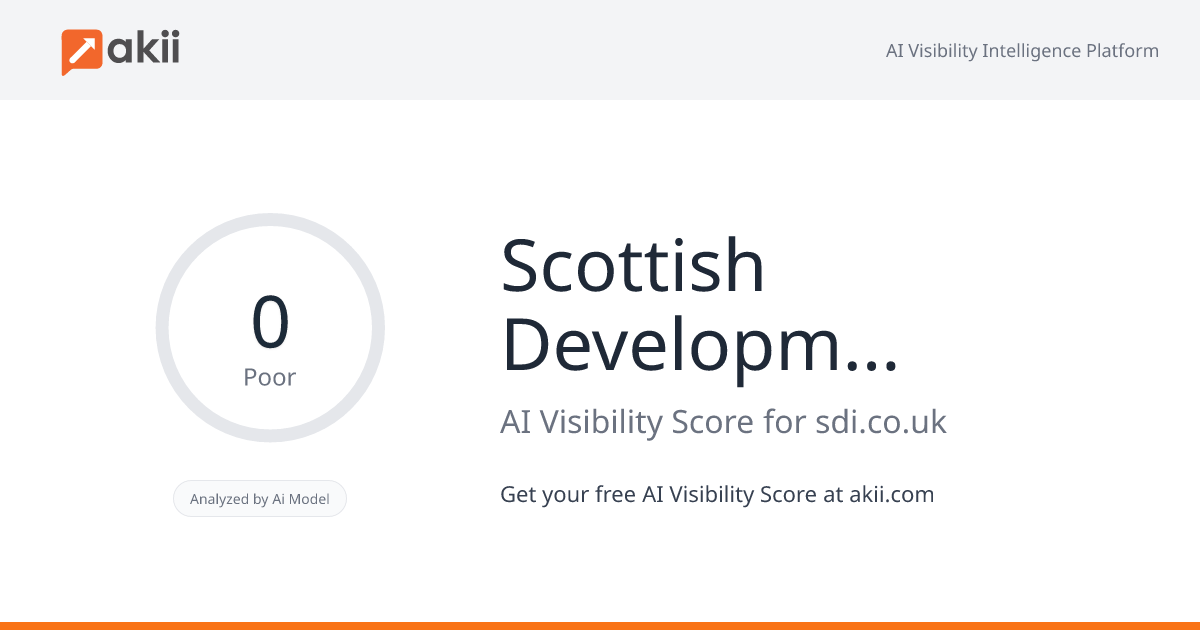 Scottish Development International AI Visibility Score