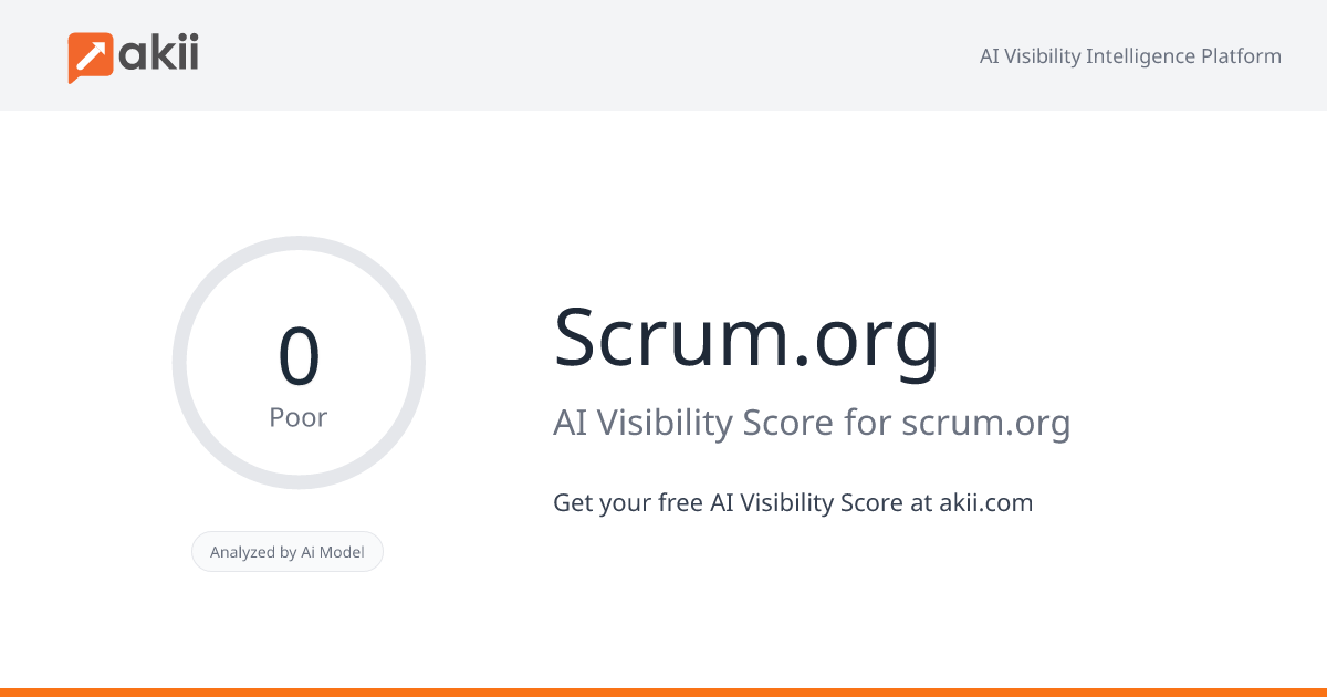 Scrum.org AI Visibility Score