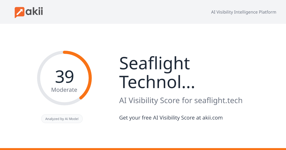 Seaflight Technologies (YC S22) AI Visibility Score