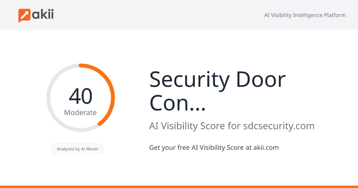 Security Door Controls AI Visibility Score
