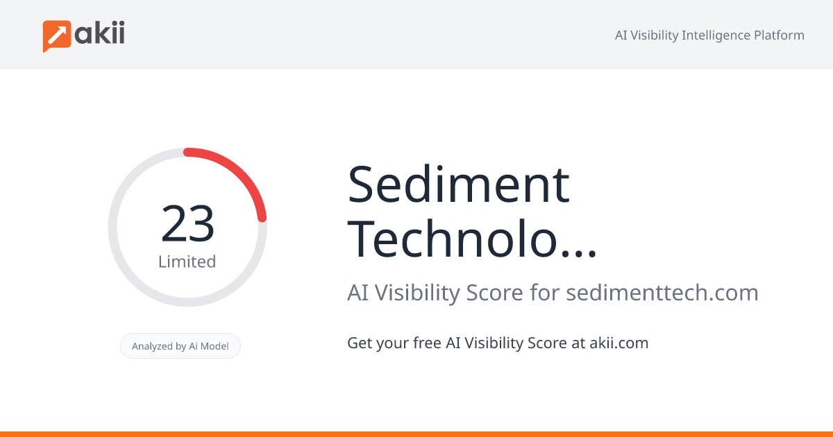 Sediment Technology LLC AI Visibility Score