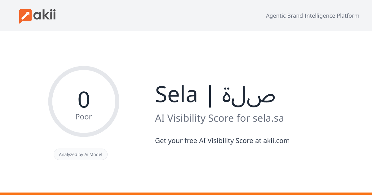 Sela | صلة AI Visibility Score