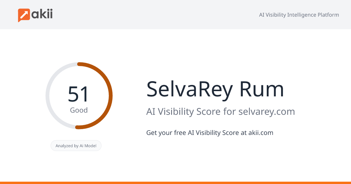 SelvaRey Rum AI Visibility Score