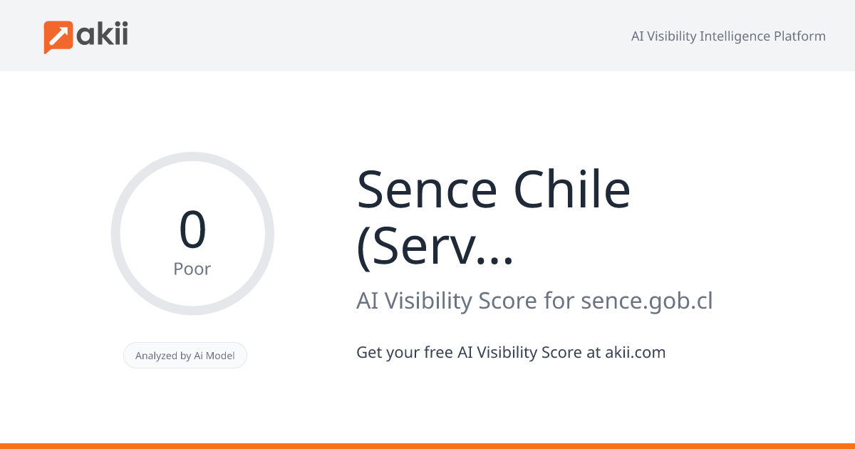 Sence Chile (Servicio Nacional de Capacitación y Empleo) AI Visibility Score