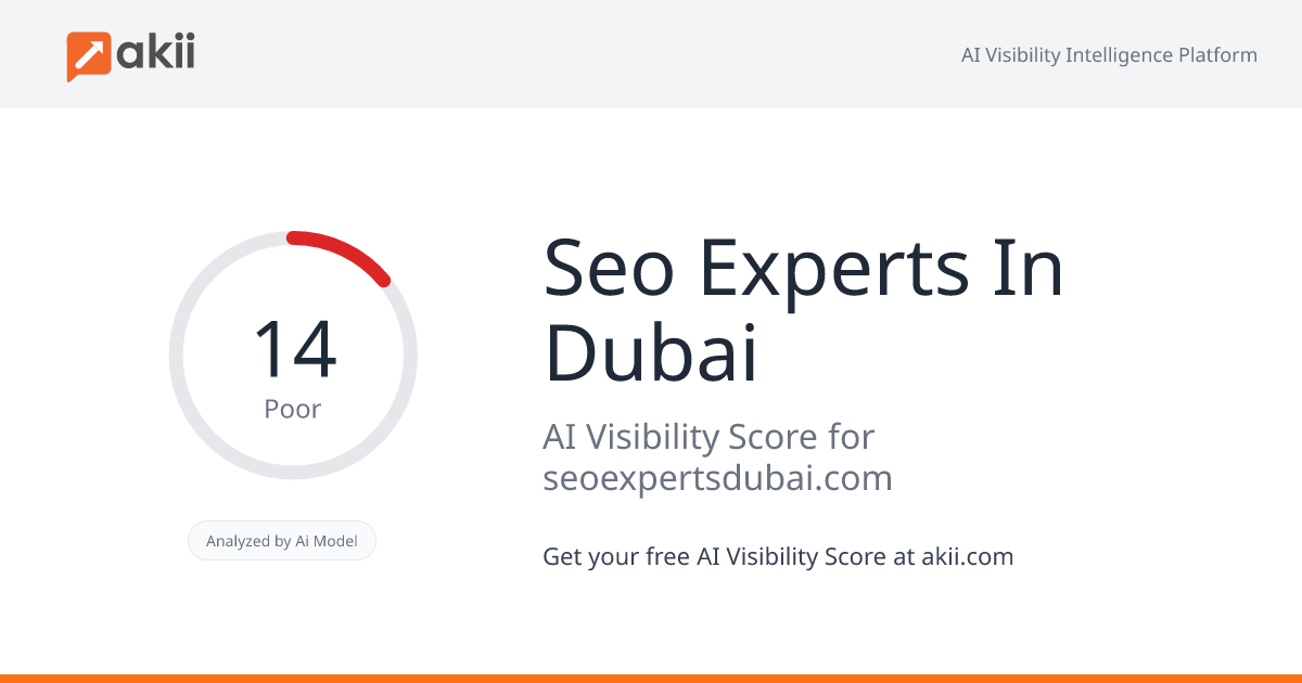 Seo Experts In Dubai AI Visibility Score