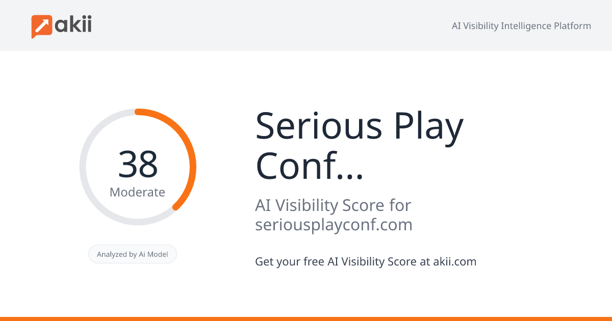 Serious Play Conference AI Visibility Score