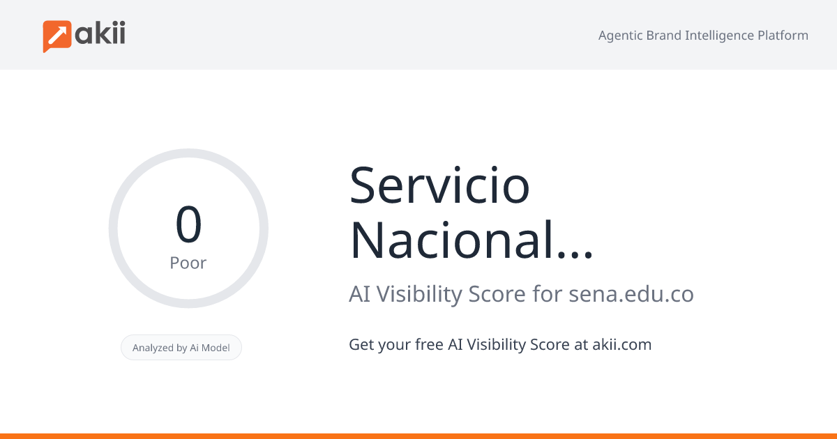 Servicio Nacional de Aprendizaje (SENA) AI Visibility Score