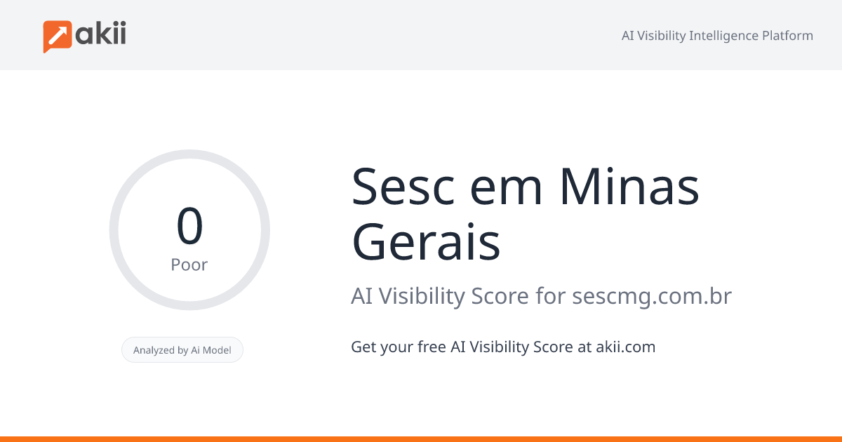 Sesc em Minas Gerais AI Visibility Score