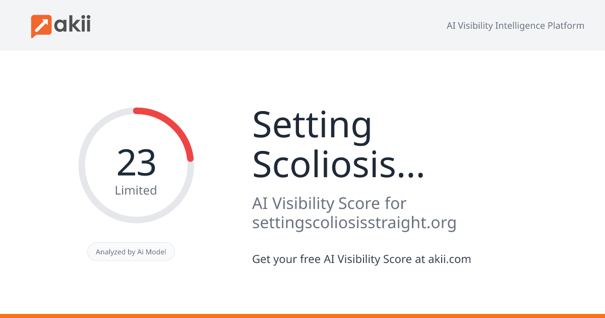 Setting Scoliosis Straight & Harms Study Group AI Visibility Score