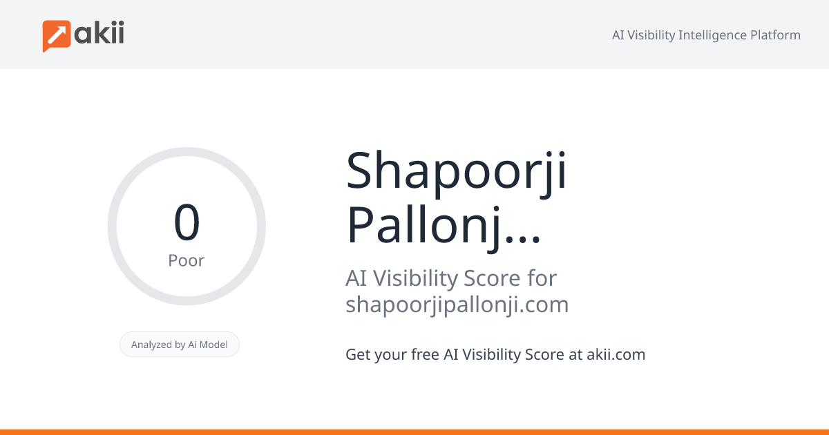 Shapoorji Pallonji Group AI Visibility Score