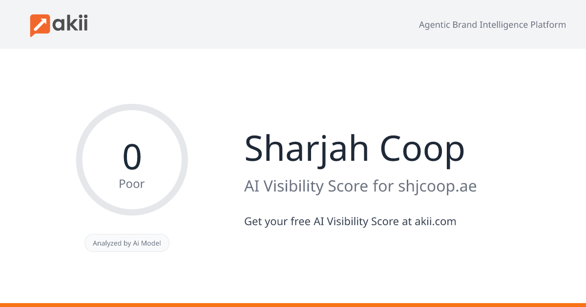 Sharjah Coop AI Visibility Score