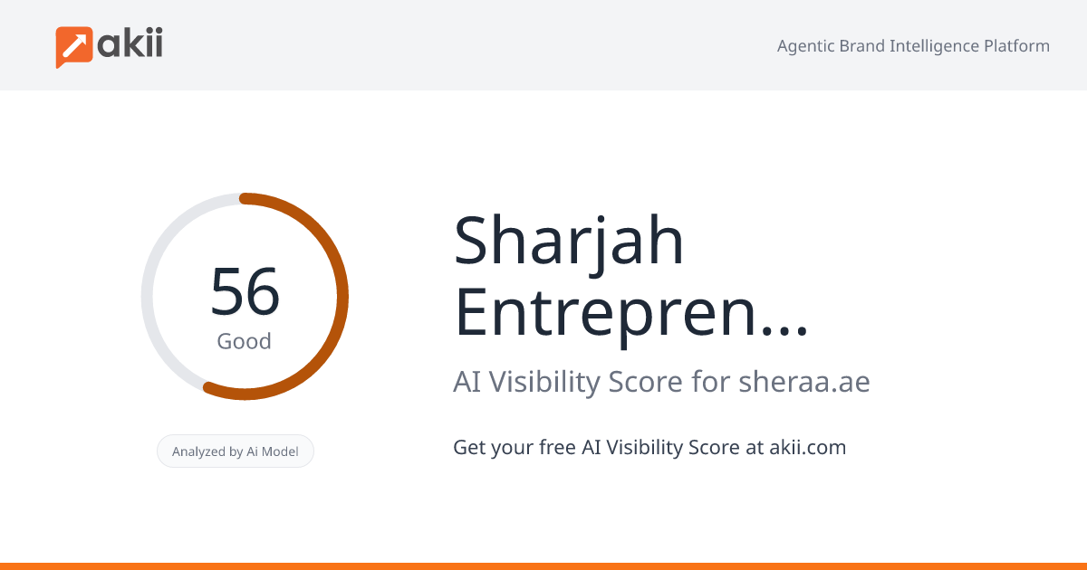 Sharjah Entrepreneurship Center (Sheraa) AI Visibility Score
