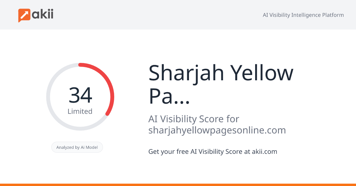 Sharjah Yellow Pages Online AI Visibility Score