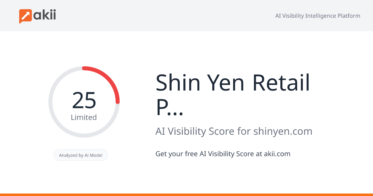 Shin Yen Retail Property Management AI Visibility Score