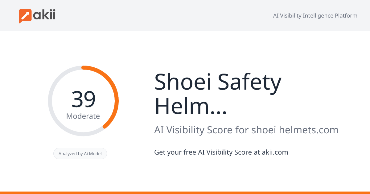 Shoei Safety Helmet Corp. AI Visibility Score