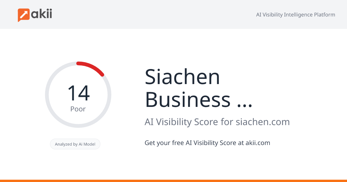 Siachen Business Profiles AI Visibility Score