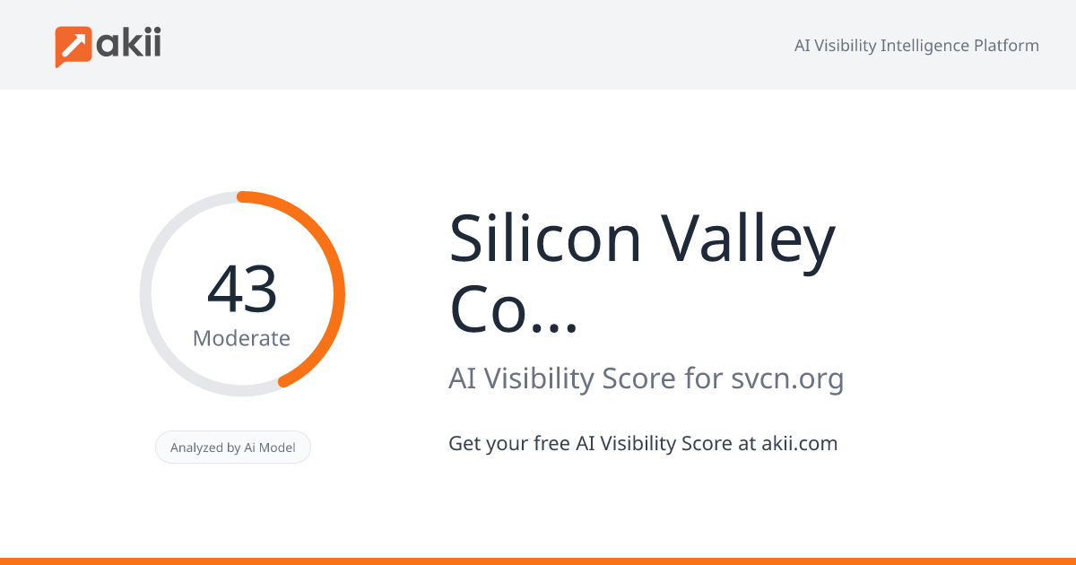 Silicon Valley Council of Nonprofits AI Visibility Score
