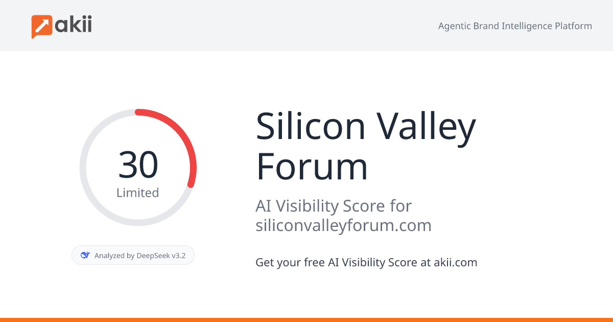 Silicon Valley Forum AI Visibility Score