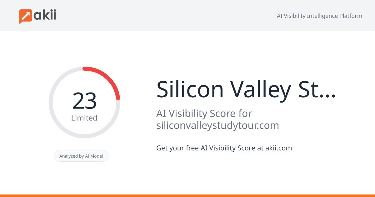 Silicon Valley Study Tour AI Visibility Score