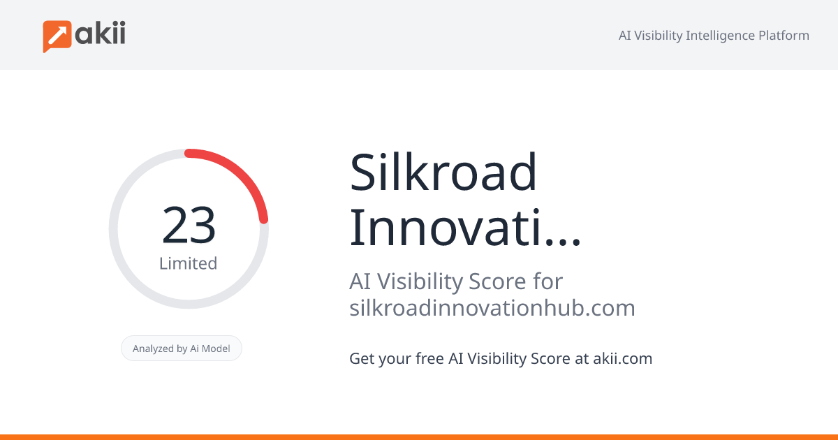 Silkroad Innovation Hub AI Visibility Score