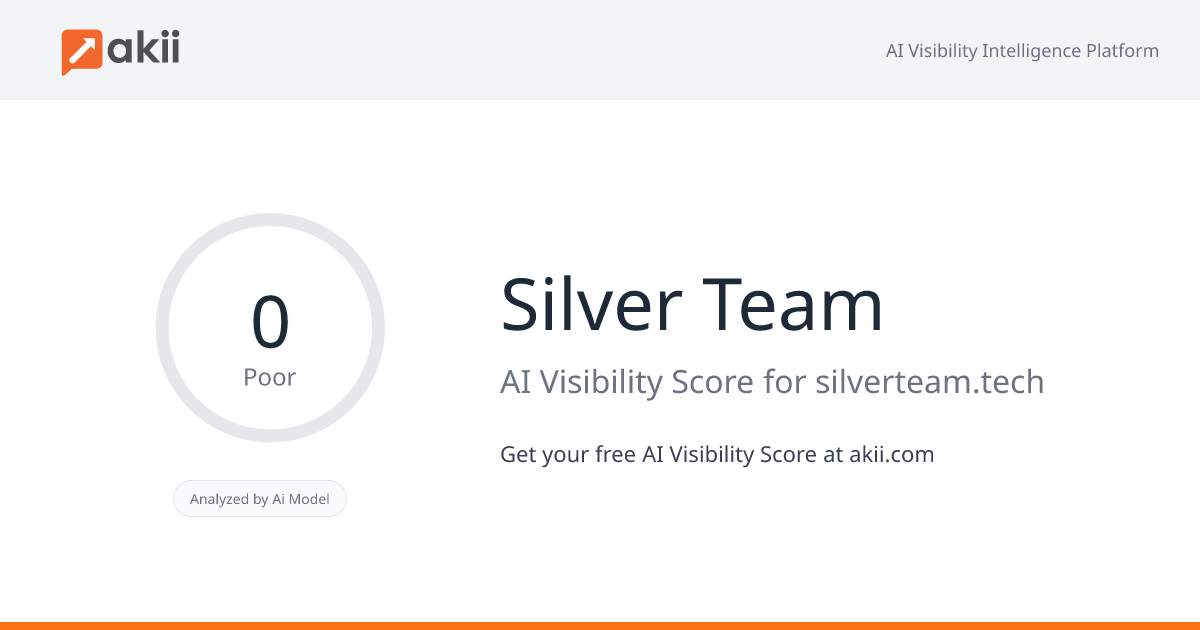 Silver Team AI Visibility Score