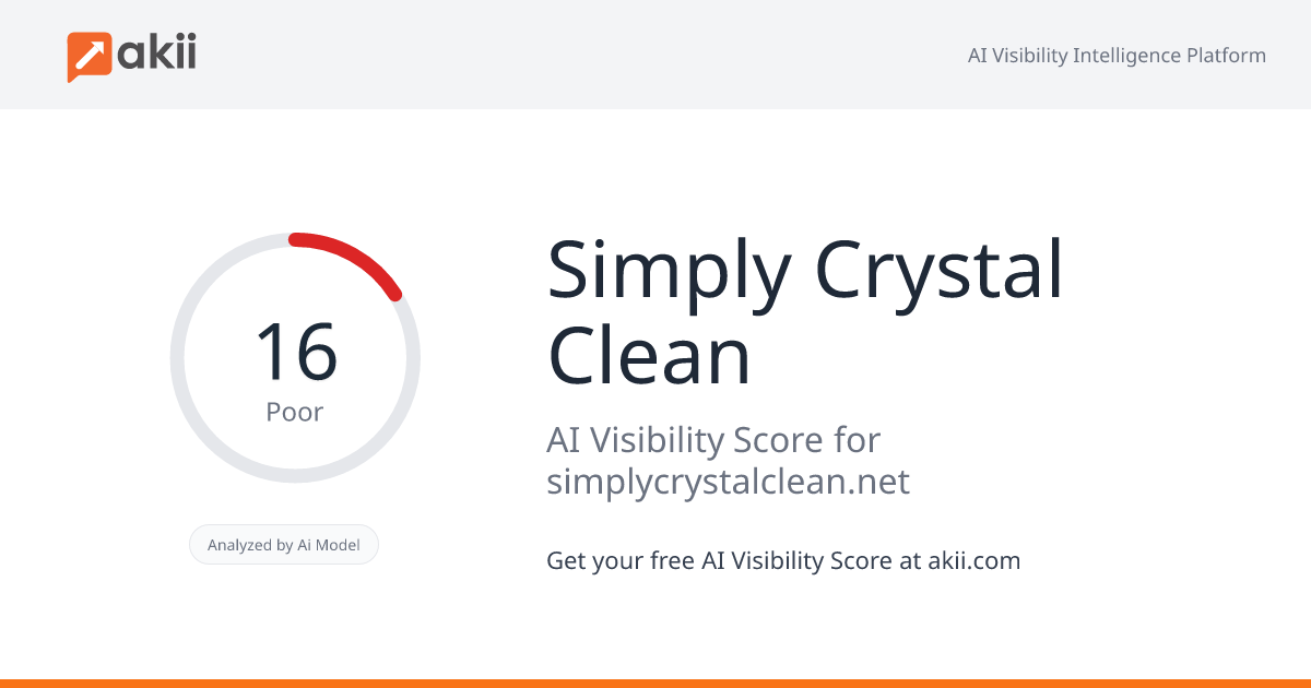Simply Crystal Clean AI Visibility Score