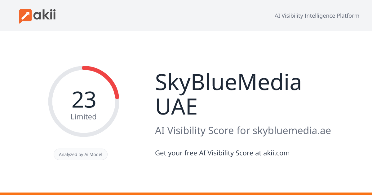 SkyBlueMedia - UAE AI Visibility Score