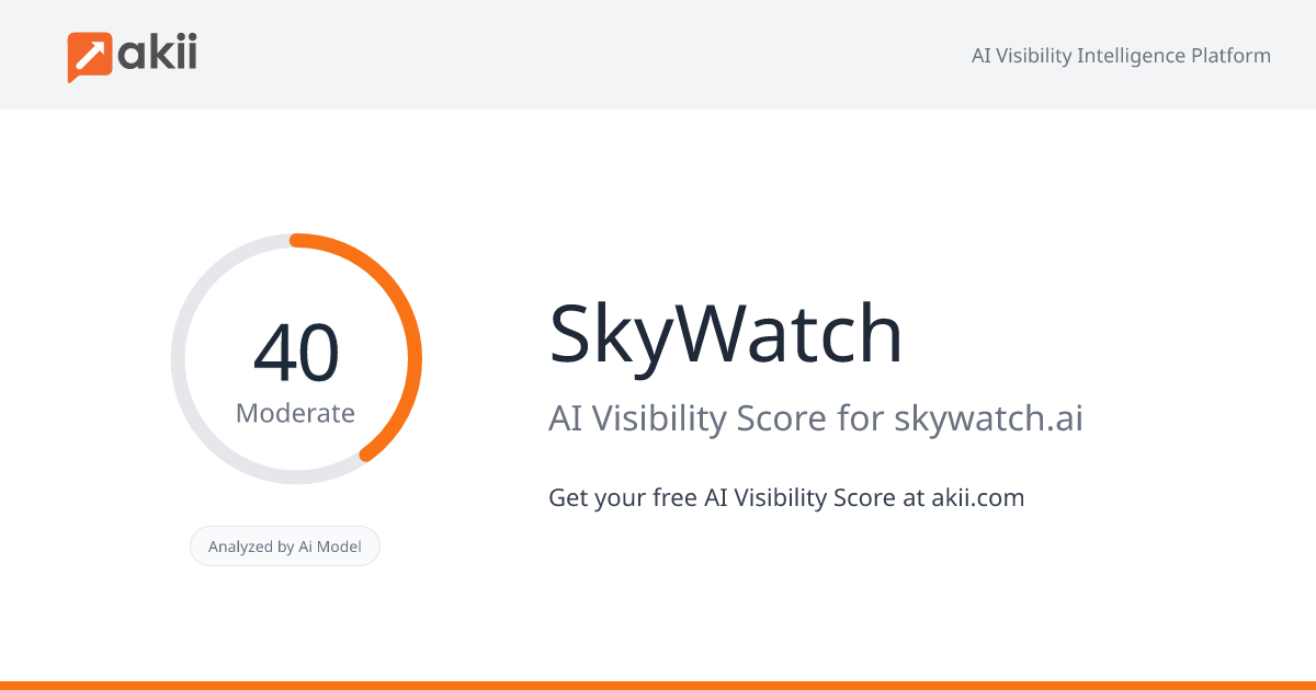 SkyWatch AI Visibility Score