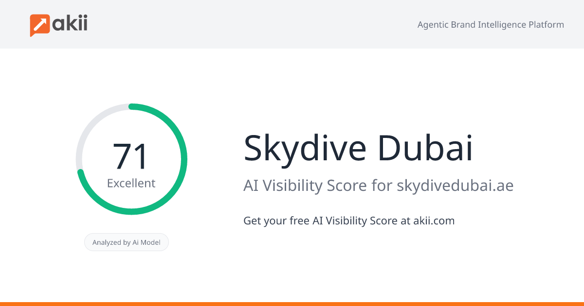 Skydive Dubai AI Visibility Score