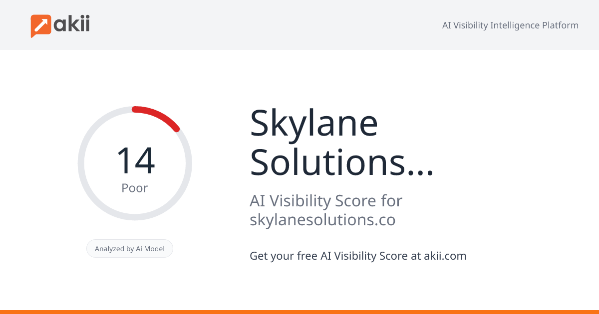 Skylane Solutions LLC AI Visibility Score