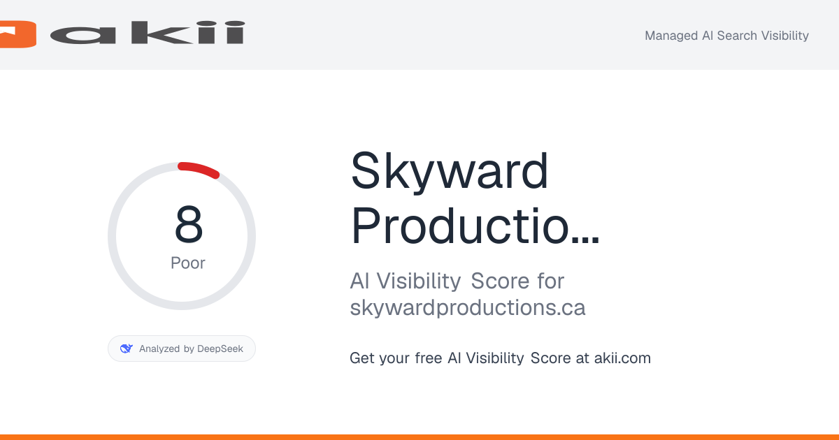 Skyward Productions LTD. AI Visibility Score preview