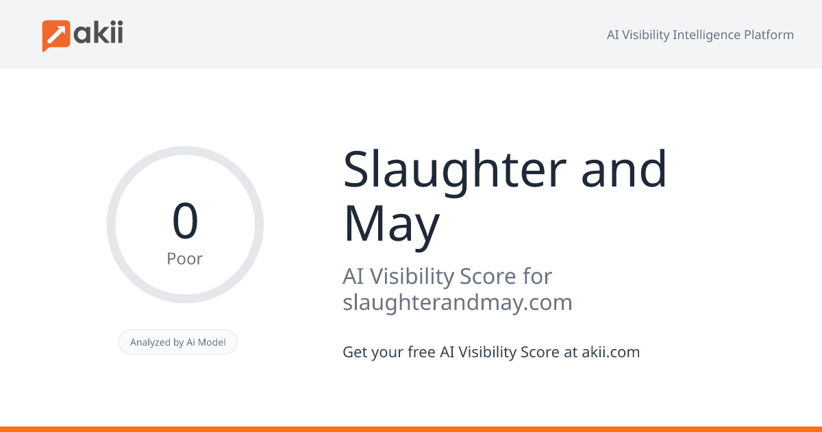 Slaughter and May AI Visibility Score
