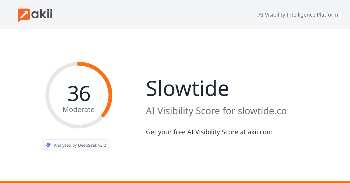 Slowtide AI Visibility Score