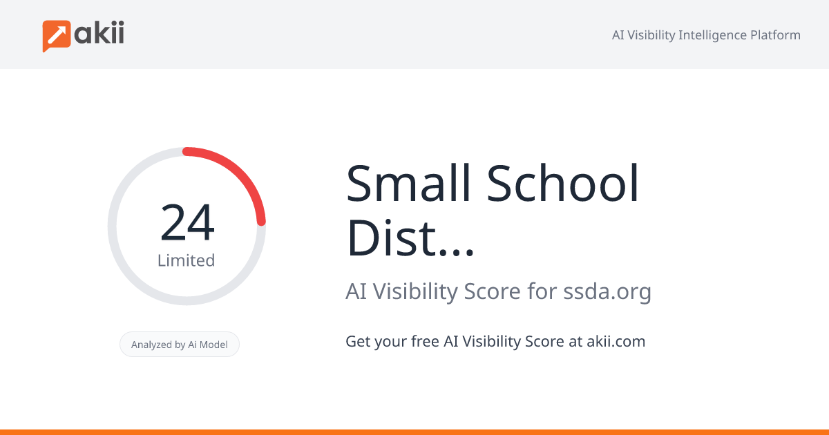 Small School Districts' Association AI Visibility Score