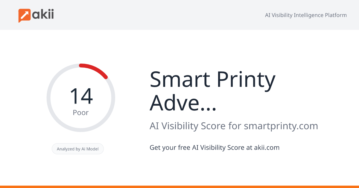 Smart Printy Advertising LLC AI Visibility Score