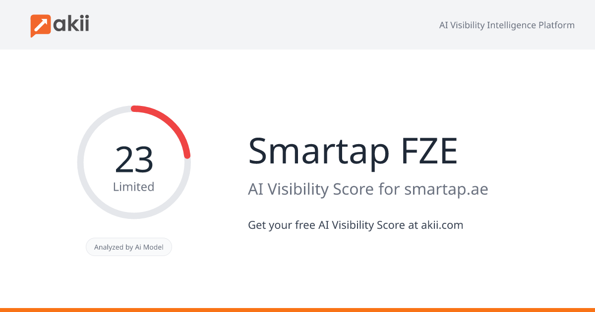 Smartap FZE AI Visibility Score
