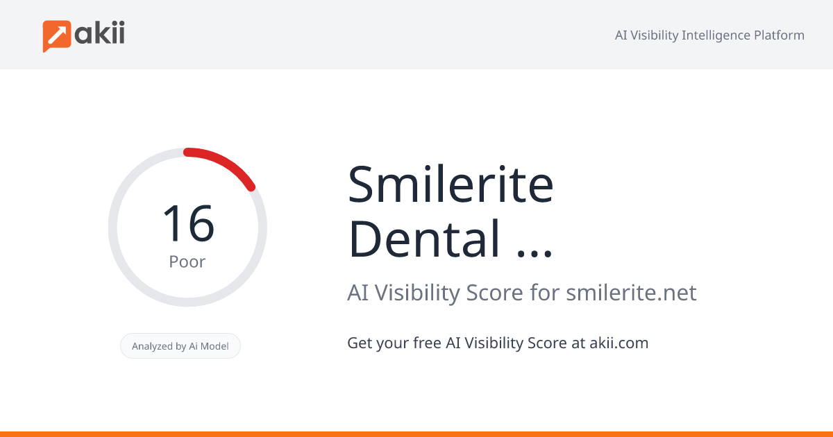 Smilerite Dental Care AI Visibility Score