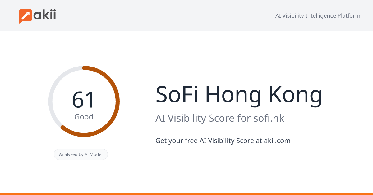 SoFi Hong Kong AI Visibility Score