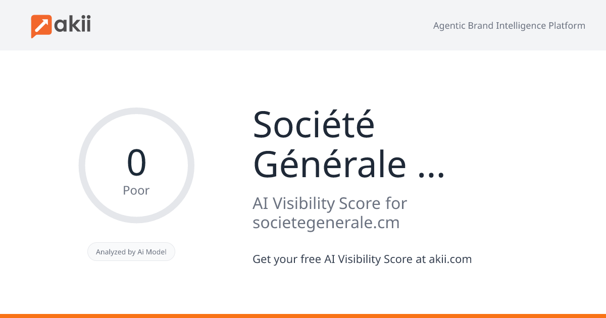 Société Générale Cameroun AI Visibility Score