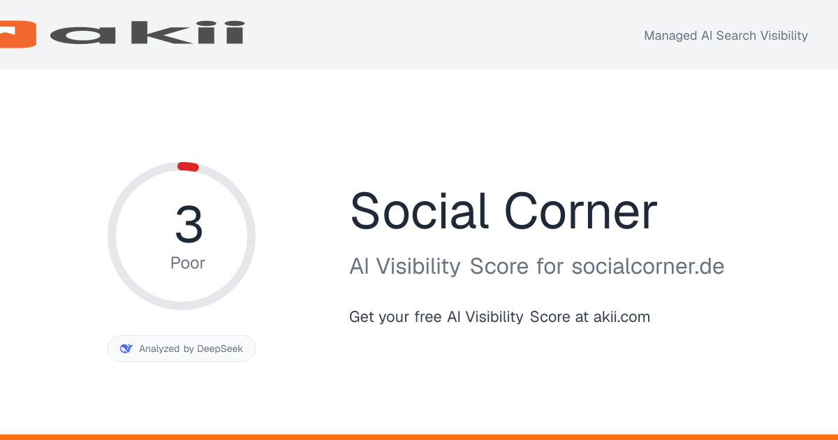 Social Corner AI Visibility Score preview