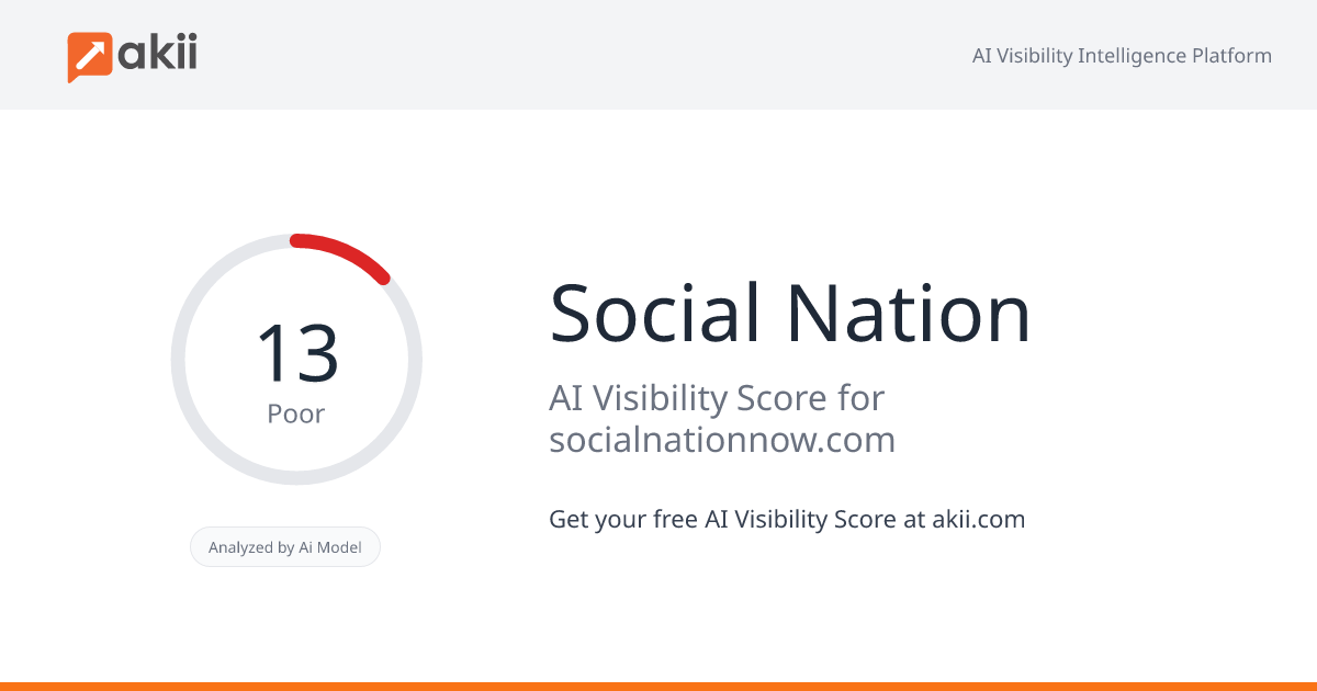 Social Nation AI Visibility Score