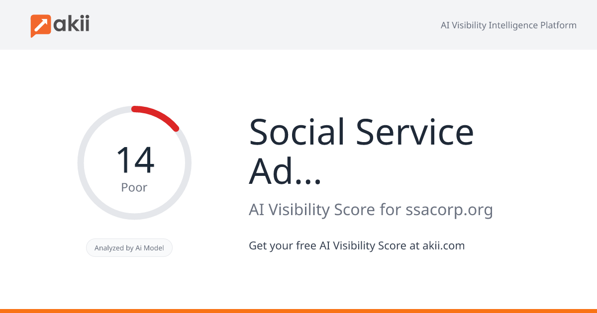 Social Service Advocates AI Visibility Score